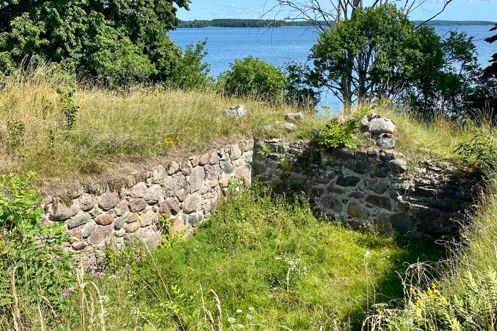 Källarruin efter hus på Birgittas udde